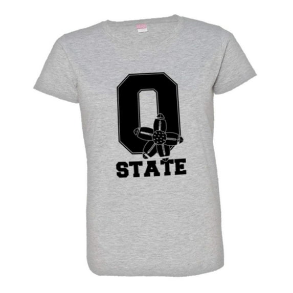 PleaseMeTees™ Womens Ohio Otate Football with Buckeye Balls HQ Tee