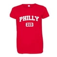thumbnail image 1 of PleaseMeTees™ Womens Philly 215 Area Code Philadelphia Distressed HQ Tee, 1 of 1