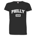 thumbnail image 1 of PleaseMeTees™ Womens Philly 215 Area Code Philadelphia Distressed HQ Tee, 1 of 1
