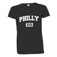 thumbnail image 1 of PleaseMeTees™ Womens Philly 215 Area Code Philadelphia Distressed Tee, 1 of 1