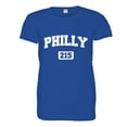 thumbnail image 1 of PleaseMeTees™ Womens Philly 215 Area Code Philadelphia Distressed Tee, 1 of 1