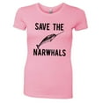 thumbnail image 1 of PleaseMeTees™ Womens Save The Narwhals Manatees HQ Tee, 1 of 1