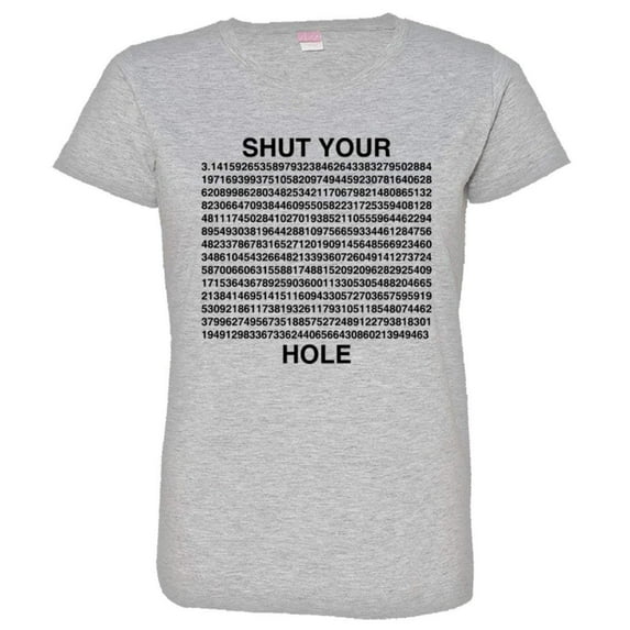 PleaseMeTees™ Womens Shut Your PI Hole 3.14 Pie Hole HQ Tee