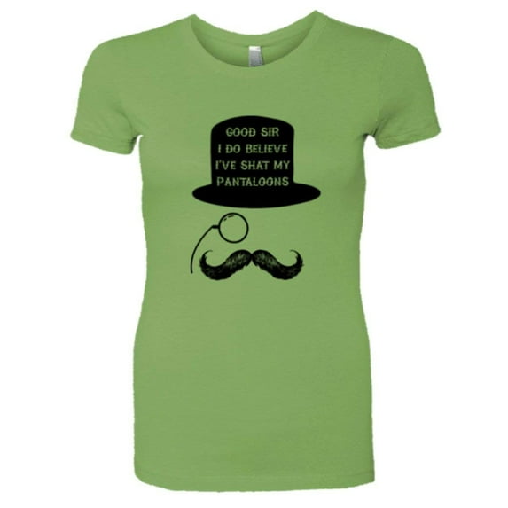 PleaseMeTees™ Womens Sir I Shat My Pantaloons Hat Glasses Pooped HQ Tee