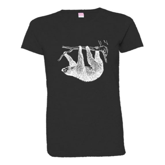 PleaseMeTees™ Womens Sloth Zoo Animal Live Slow Drawing Sketch HQ Tee