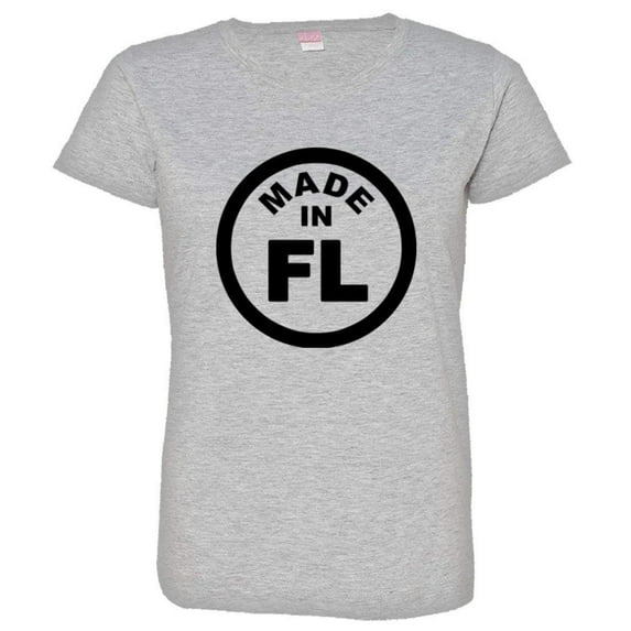 PleaseMeTees™ Womens from Born Made in Florida FL Logo Label Tag HQ Tee
