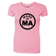 thumbnail image 1 of PleaseMeTees™ Womens from Born Made in Massachusetts MA Logo Label Tee, 1 of 1