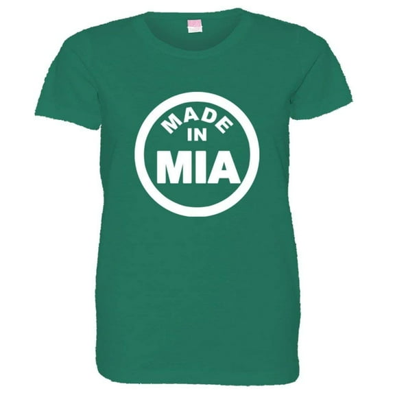 PleaseMeTees™ Womens from Born Made in Miami FL Florida Logo Label Tee