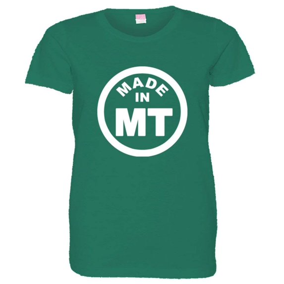 PleaseMeTees™ Womens from Born Made in Montana MT Logo Label HQ Tee