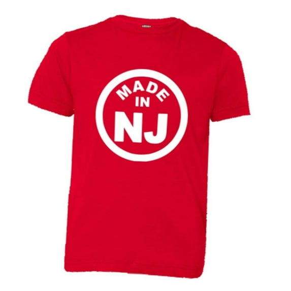 PleaseMeTees™ Youth Born Made In New Jersey NJ State Logo Label HQ Tee