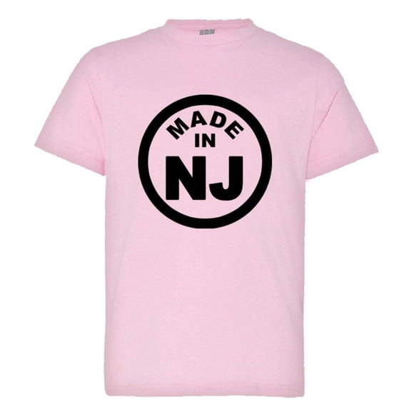 PleaseMeTees™ Youth Born Made In New Jersey NJ State Logo Label HQ Tee