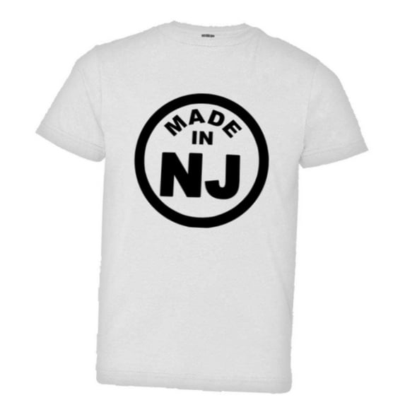 PleaseMeTees™ Youth Born Made In New Jersey NJ State Logo Label HQ Tee