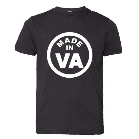 PleaseMeTees™ Youth Born Made In Virginia Lovers VA Logo Label HQ Tee