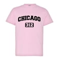 thumbnail image 1 of PleaseMeTees™ Youth Chicago 312 Area Code Distressed HQ Tee, 1 of 1