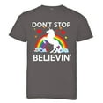 thumbnail image 1 of PleaseMeTees™ Youth Dont Stop Believin In Unicorns Brony Pony HQ Tee, 1 of 1
