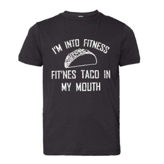 PleaseMeTees™ Youth Fitness Fit This Taco Into My Mouth Distressed HQ Tee