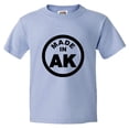 thumbnail image 1 of PleaseMeTees™ Youth From Born Made In Alaska AK Logo Label Tag HQ Tee, 1 of 1