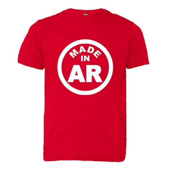 PleaseMeTees™ Youth From Born Made In Arkansas AK Logo Label Tag HQ Tee