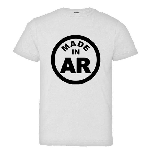 PleaseMeTees™ Youth From Born Made In Arkansas AK Logo Label Tag HQ Tee