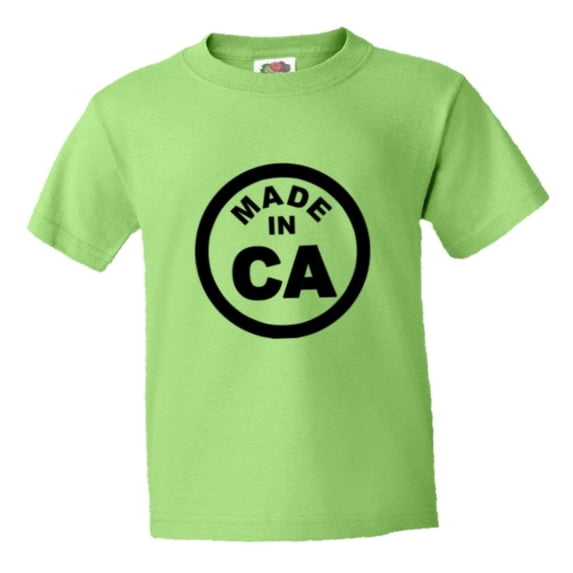 PleaseMeTees™ Youth From Born Made In California CA Logo Label HQ Tee