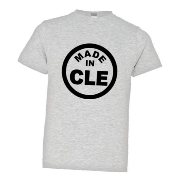 PleaseMeTees™ Youth From Born Made In Cleveland OH Logo Label HQ Tee