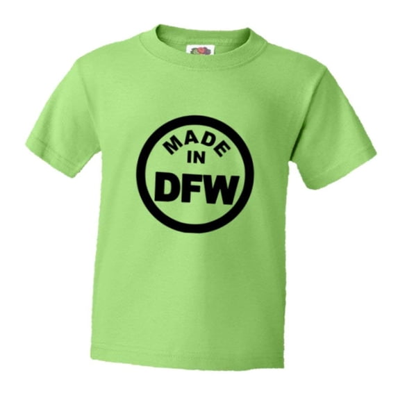 PleaseMeTees™ Youth From Born Made In Dallas Texas DFW Logo Label HQ Tee
