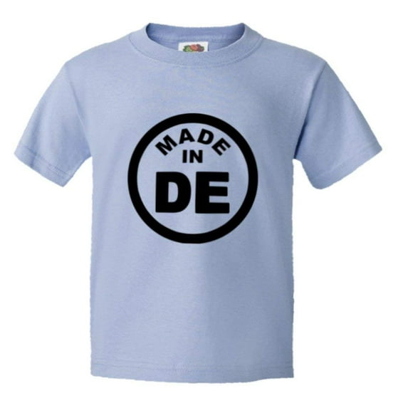PleaseMeTees™ Youth From Born Made In Delaware DE Logo Label HQ Tee