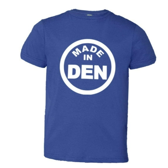 PleaseMeTees™ Youth From Born Made In Denver CO Logo Label Tag HQ Tee