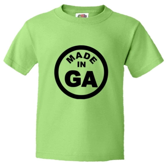 PleaseMeTees™ Youth From Born Made In Georgia GA Logo Label Tag HQ Tee