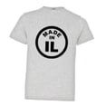 thumbnail image 1 of PleaseMeTees™ Youth From Born Made In Illinois IL Logo Label Chi HQ Tee, 1 of 1
