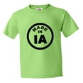 thumbnail image 1 of PleaseMeTees™ Youth From Born Made In Iowa IA Logo Label Tag HQ Tee, 1 of 1