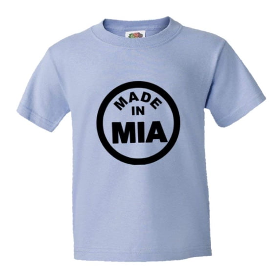 PleaseMeTees™ Youth From Born Made In Miami FL Florida Logo Label HQ Tee