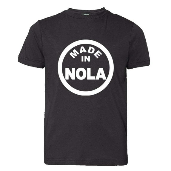 PleaseMeTees™ Youth From Born Made In New Orleans NOLA Logo Label HQ Tee