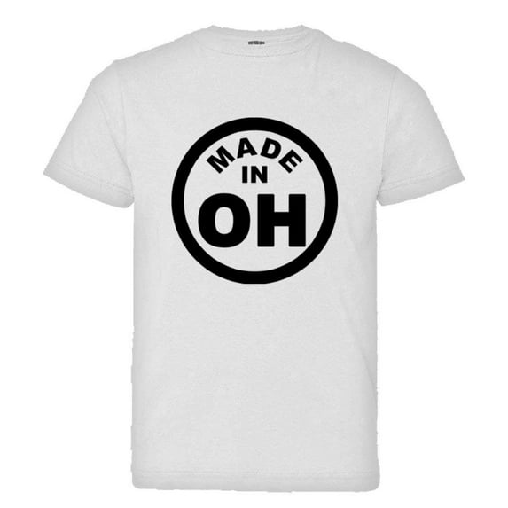 PleaseMeTees™ Youth From Born Made In Ohio OH State Logo Label HQ Tee