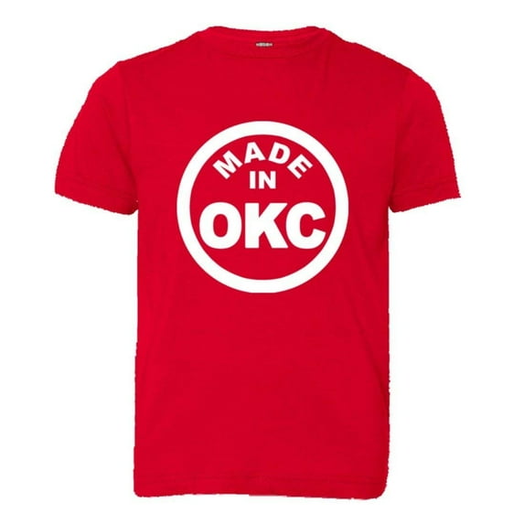 PleaseMeTees™ Youth From Born Made In Oklahoma City OK Logo Label HQ Tee