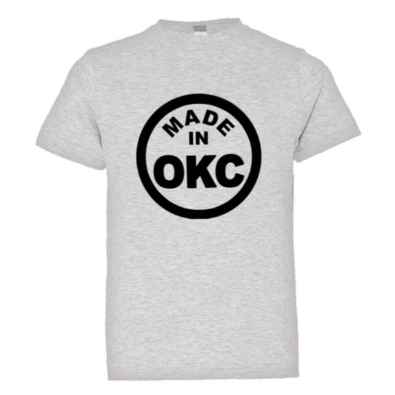 PleaseMeTees™ Youth From Born Made In Oklahoma City OK Logo Label HQ Tee