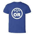 thumbnail image 1 of PleaseMeTees™ Youth From Born Made In Oregon OR State Logo Label HQ Tee, 1 of 1