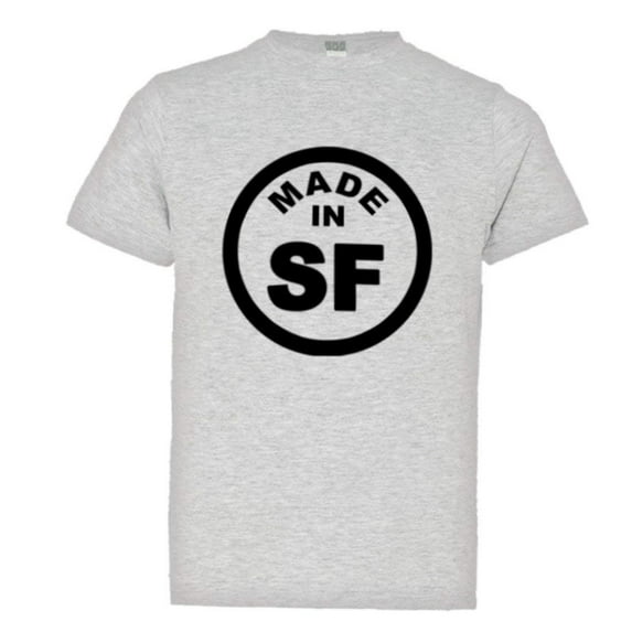 PleaseMeTees™ Youth From Born Made In San Francisco CA Logo Label HQ Tee
