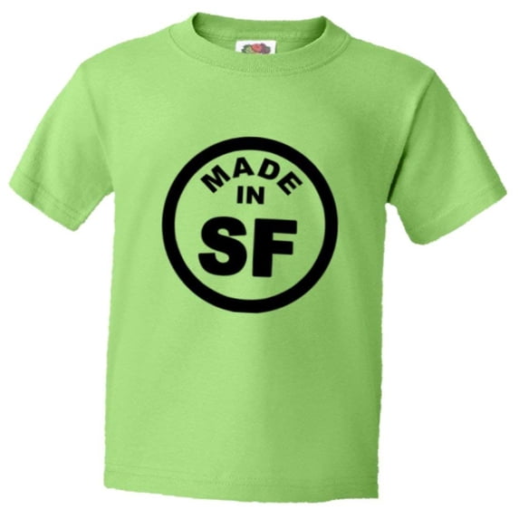 PleaseMeTees™ Youth From Born Made In San Francisco CA Logo Label HQ Tee