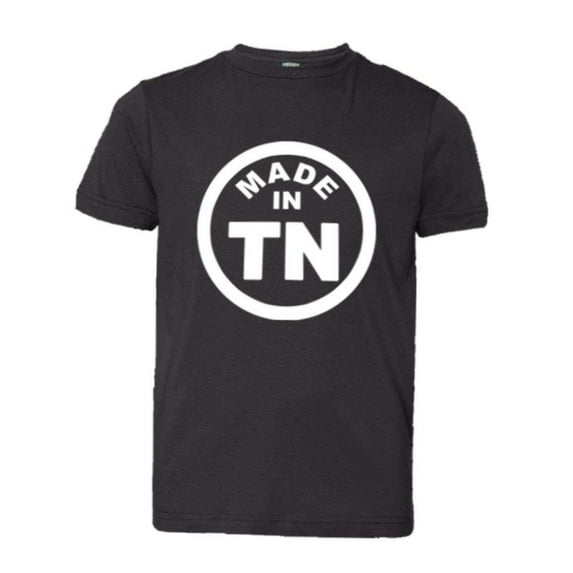 PleaseMeTees™ Youth From Born Made In Tennessee TN Logo Label HQ Tee