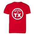 thumbnail image 1 of PleaseMeTees™ Youth From Born Made In Texas Longhorn TX Logo Label HQ Tee, 1 of 1