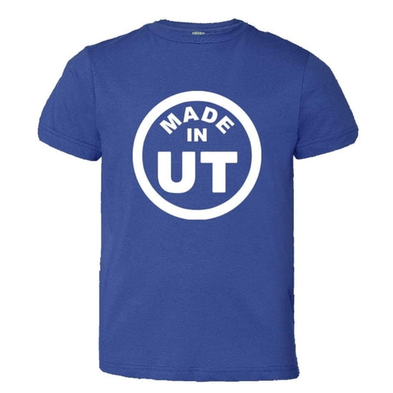 PleaseMeTees™ Youth From Born Made In Utah UT Logo Label Tag HQ Tee