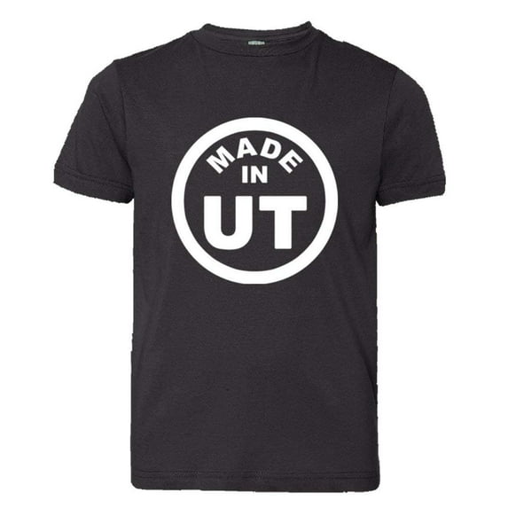 PleaseMeTees™ Youth From Born Made In Utah UT Logo Label Tag HQ Tee