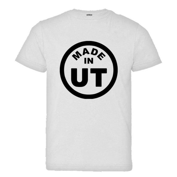 PleaseMeTees™ Youth From Born Made In Utah UT Logo Label Tag HQ Tee