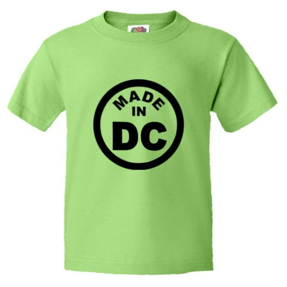 PleaseMeTees™ Youth From Born Made In Washington DC Logo Label HQ Tee