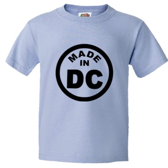 PleaseMeTees™ Youth From Born Made In Washington DC Logo Label HQ Tee