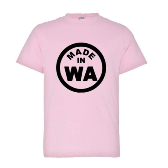 PleaseMeTees™ Youth From Born Made In Washington WA Logo Label HQ Tee