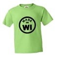 thumbnail image 1 of PleaseMeTees™ Youth From Born Made In Wisconsin WI Logo Label HQ Tee, 1 of 1