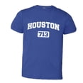 thumbnail image 1 of PleaseMeTees™ Youth Houston 713 Area Code Distressed HQ Tee, 1 of 1
