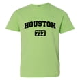 thumbnail image 1 of PleaseMeTees™ Youth Houston 713 Area Code Distressed HQ Tee, 1 of 1